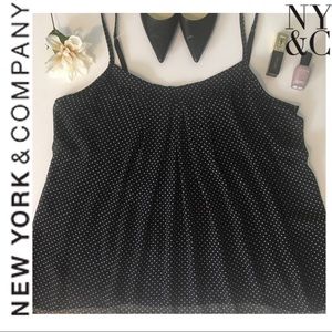 New York & Co. Chiffon Camisole w Polka Dots